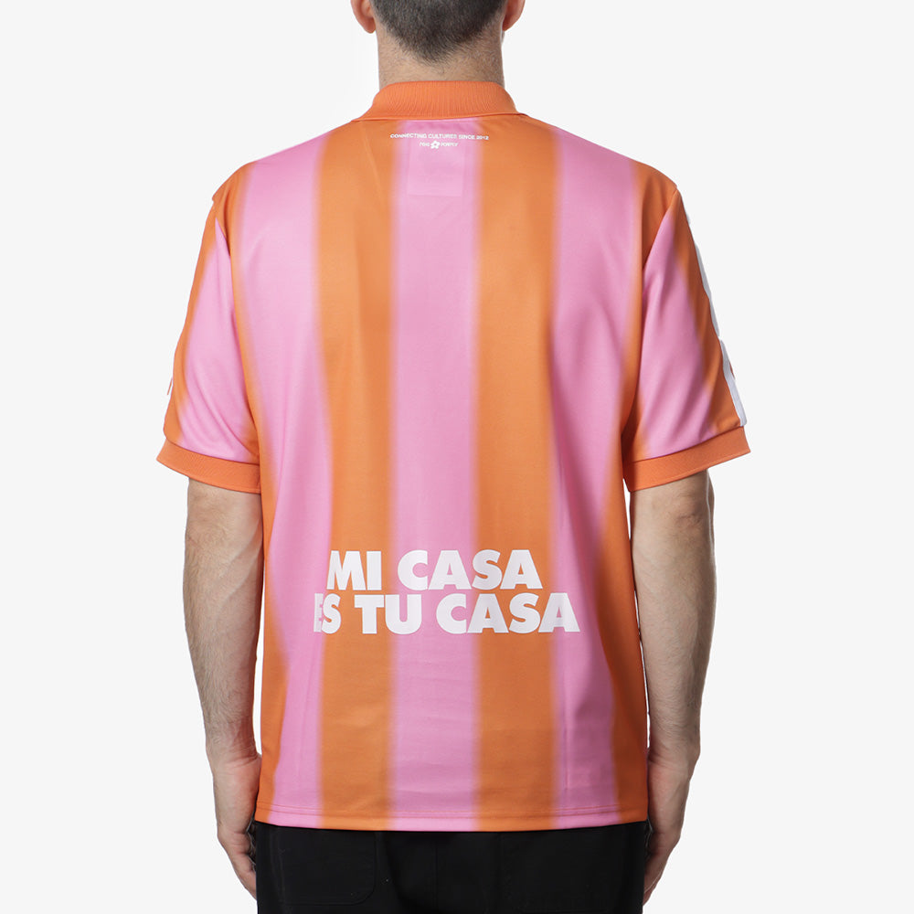 main Pompeii Stripes Football Shirt, Pink, Detail Shot 4