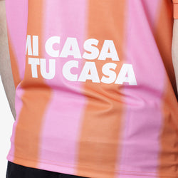 thumbnail Pompeii Stripes Football Shirt, Pink, Detail Shot 5