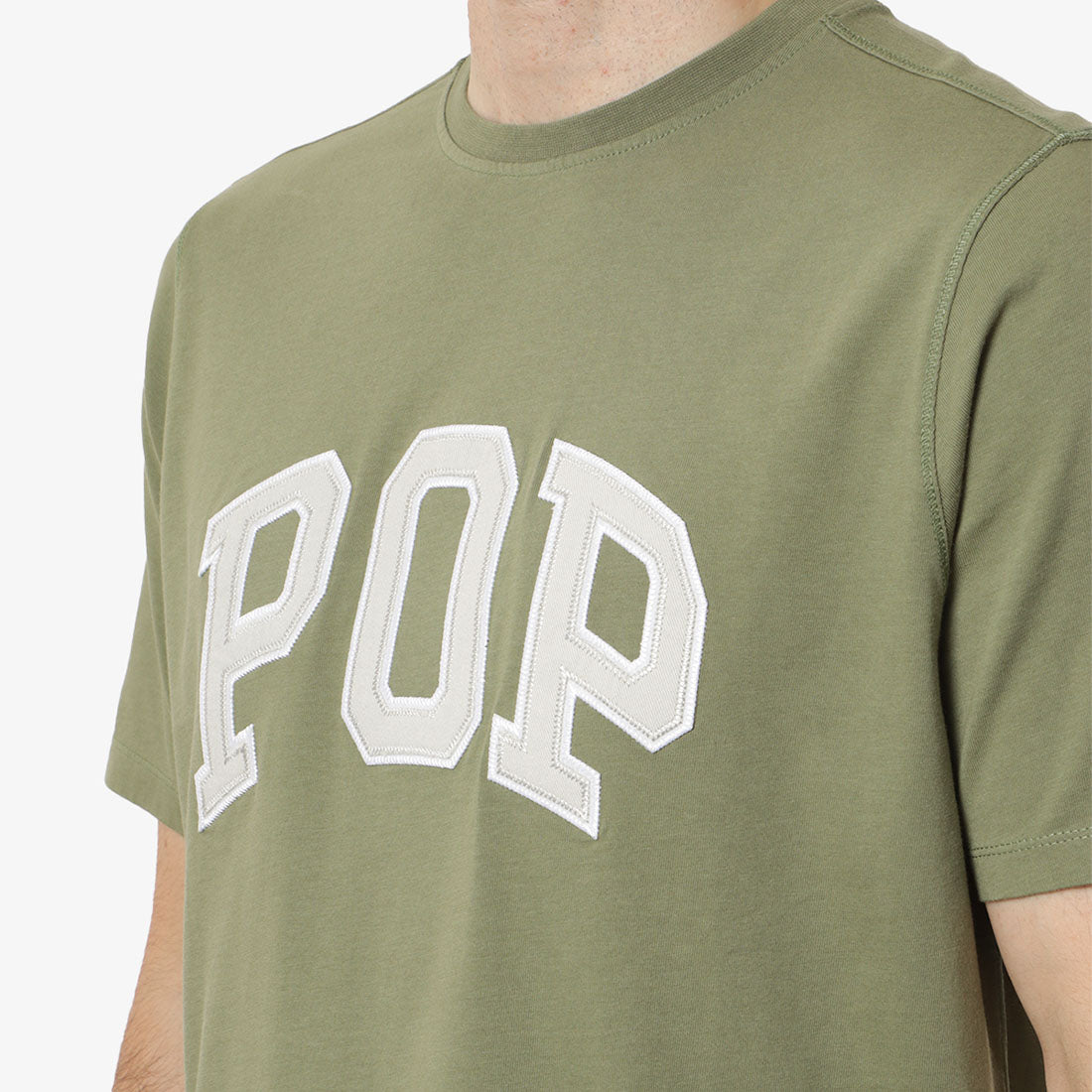 Pop Trading Company Arch T-Shirt, Four Leaf Clover, Detail Shot 2