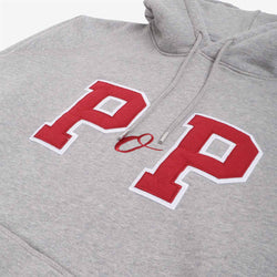 thumbnail Pop Trading Company College P Hoodie, Grey Heather, Detail Shot 6