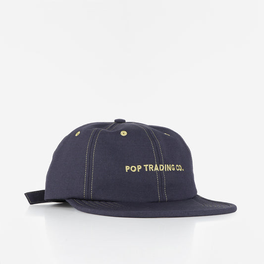 Pop Trading Company Flexfoam Six Panel Hat, Dark Navy, Detail Shot 1