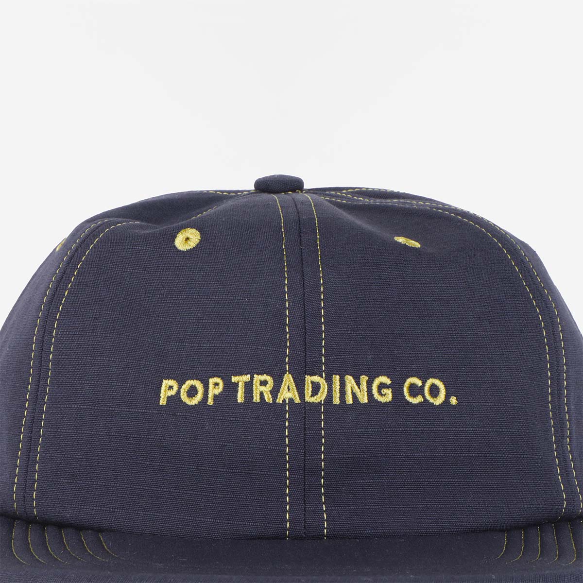 main Pop Trading Company Flexfoam Six Panel Hat, Dark Navy, Detail Shot 2