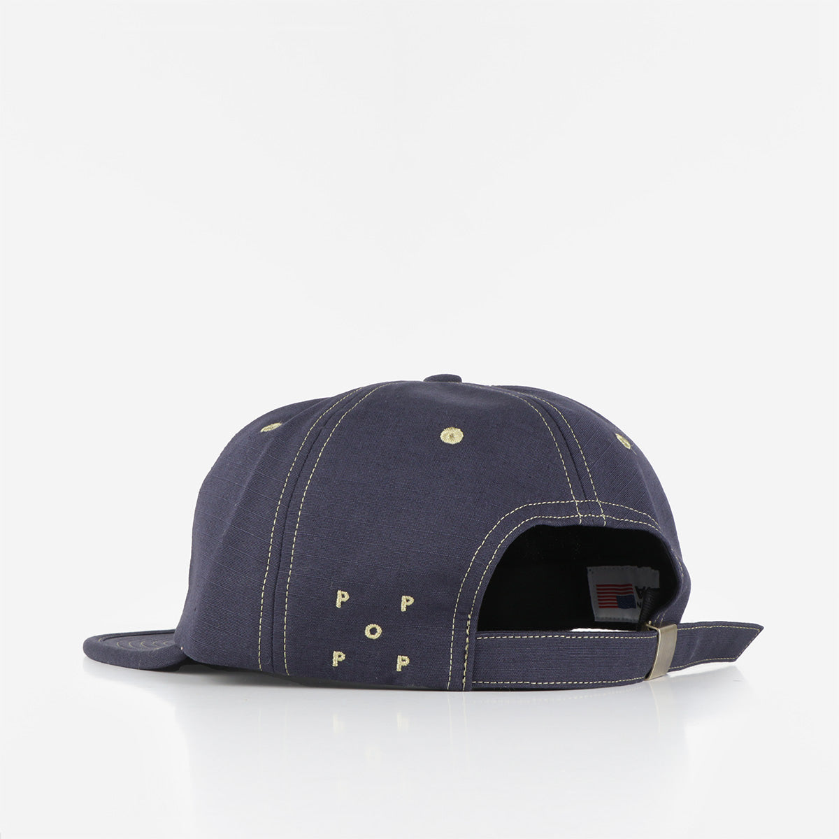 main Pop Trading Company Flexfoam Six Panel Hat, Dark Navy, Detail Shot 3