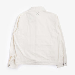 thumbnail Pop Trading Company Full Buttoned Linen Jacket, Off White, Detail Shot 9