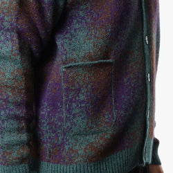 thumbnail Pop Trading Company Knitted Cardigan, Bayberry Multicolour, Detail Shot 2