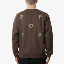 thumbnail Pop Trading Company Logo Crewneck Sweatshirt, Delicioso, Detail Shot 1