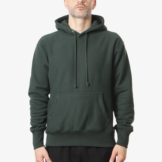 Power Goods Super Weight Hoodie, Forest Green, Detail Shot 1