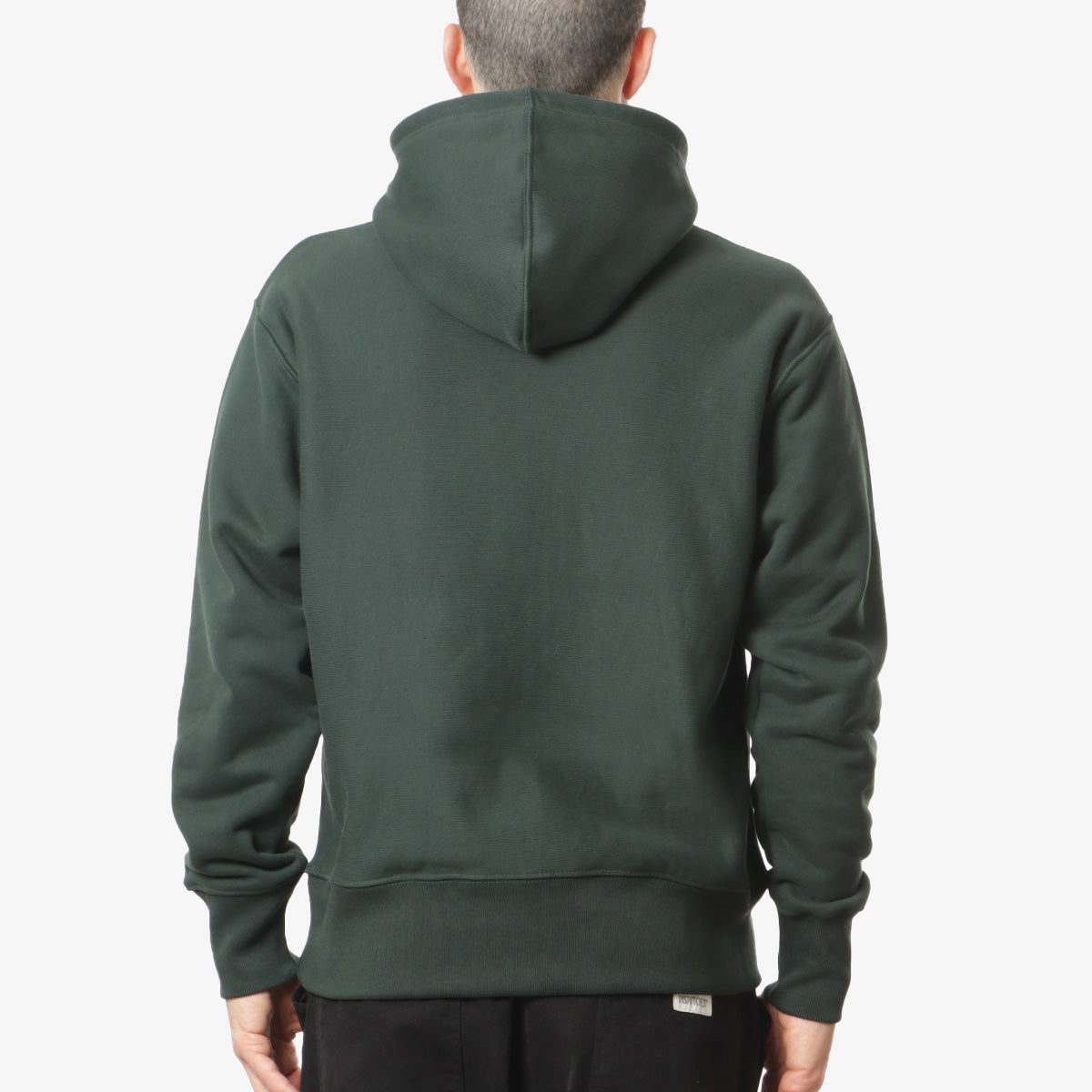 Power Goods Super Weight Hoodie, Forest Green, Detail Shot 3