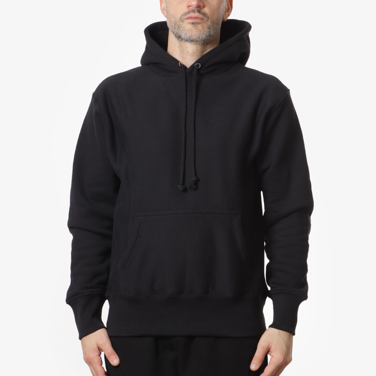 main Power Goods Super Weight Hoodie, Black, Detail Shot 1