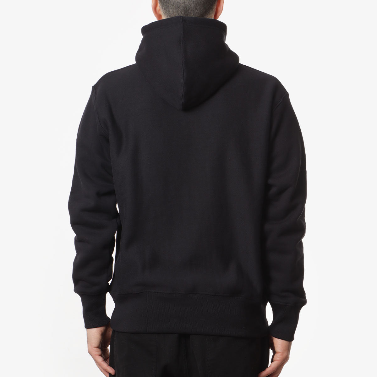 main Power Goods Super Weight Hoodie, Black, Detail Shot 3