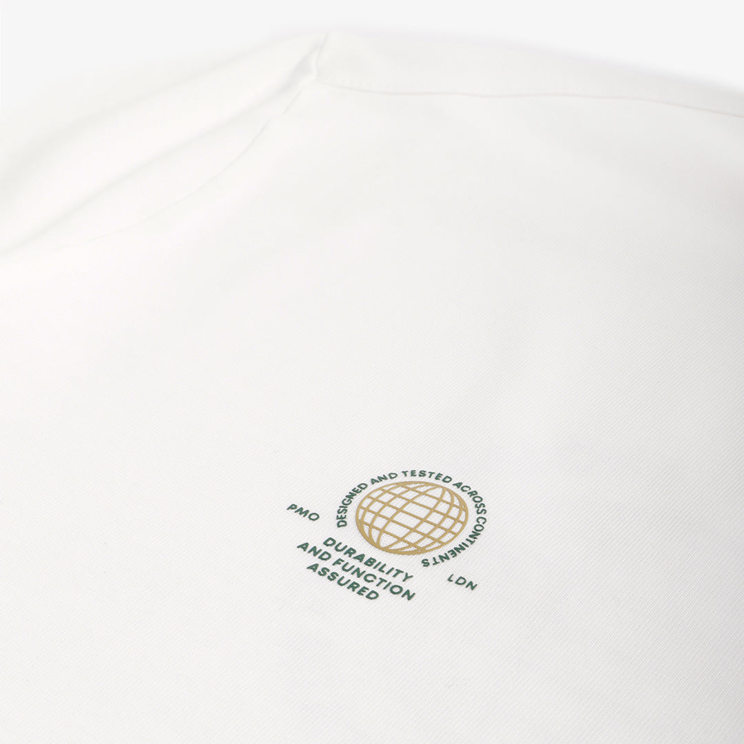 main Purple Mountain Observatory Globe T-Shirt, White, Detail Shot 4