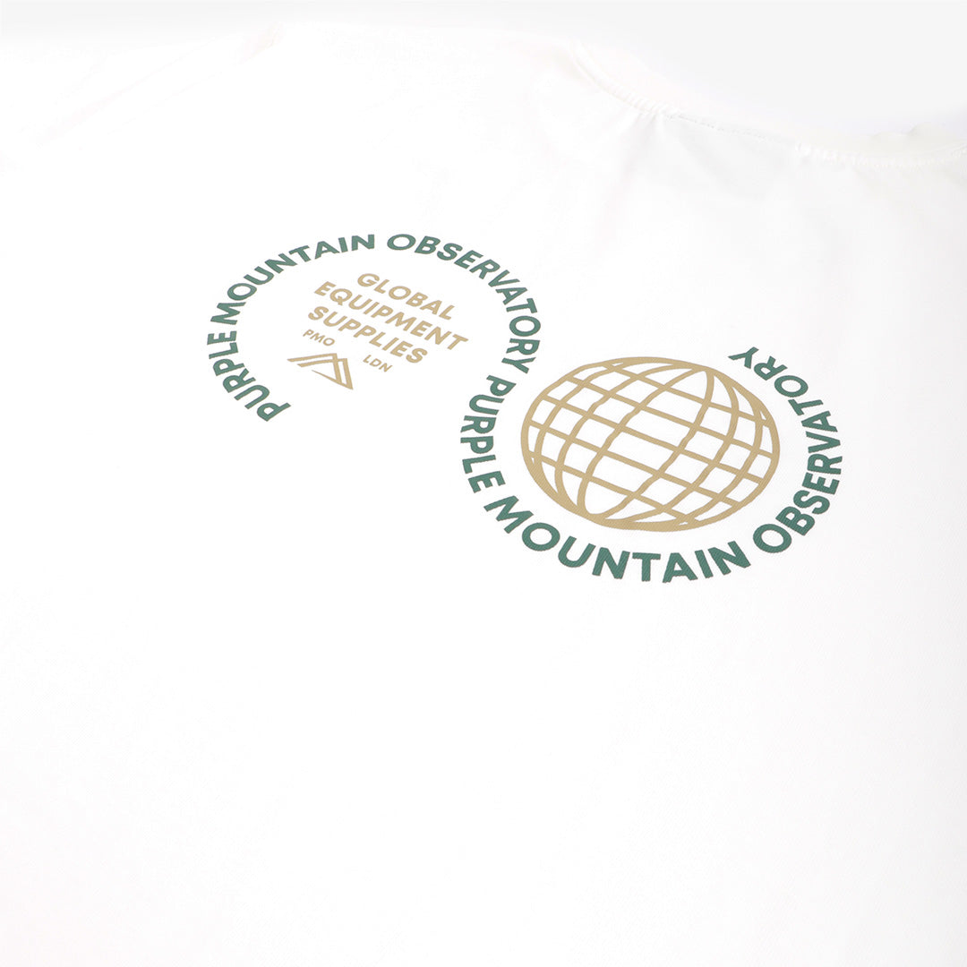 main Purple Mountain Observatory Globe T-Shirt, White, Detail Shot 6