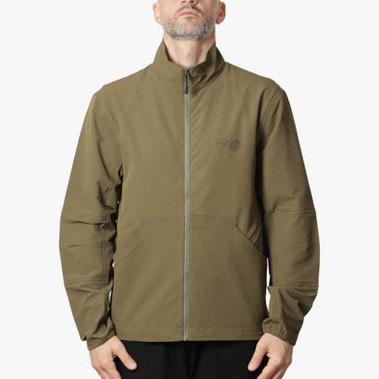 Purple Mountain Observatory Soft Shell Advanced Funnel Jacket, Khaki, Detail Shot 1