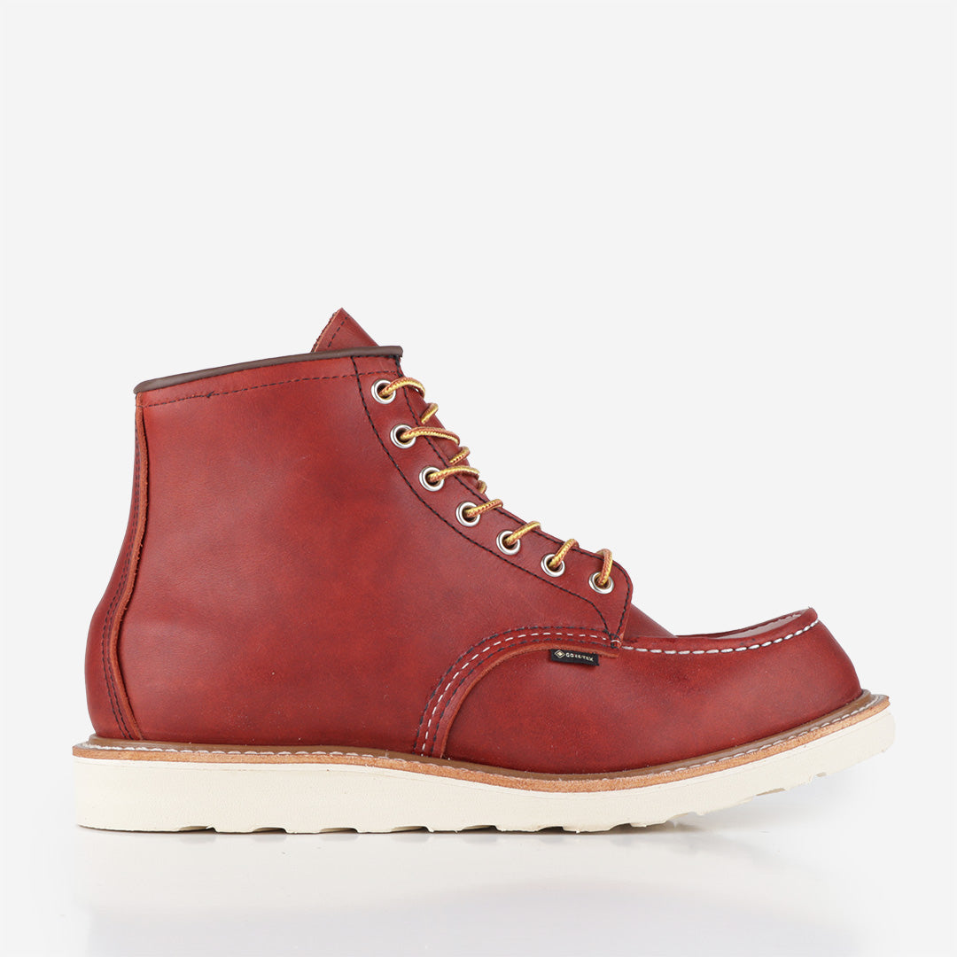 main Red Wing Classic 6" Moc Toe Boot, Gore-Tex Russet Taos, Detail Shot 1