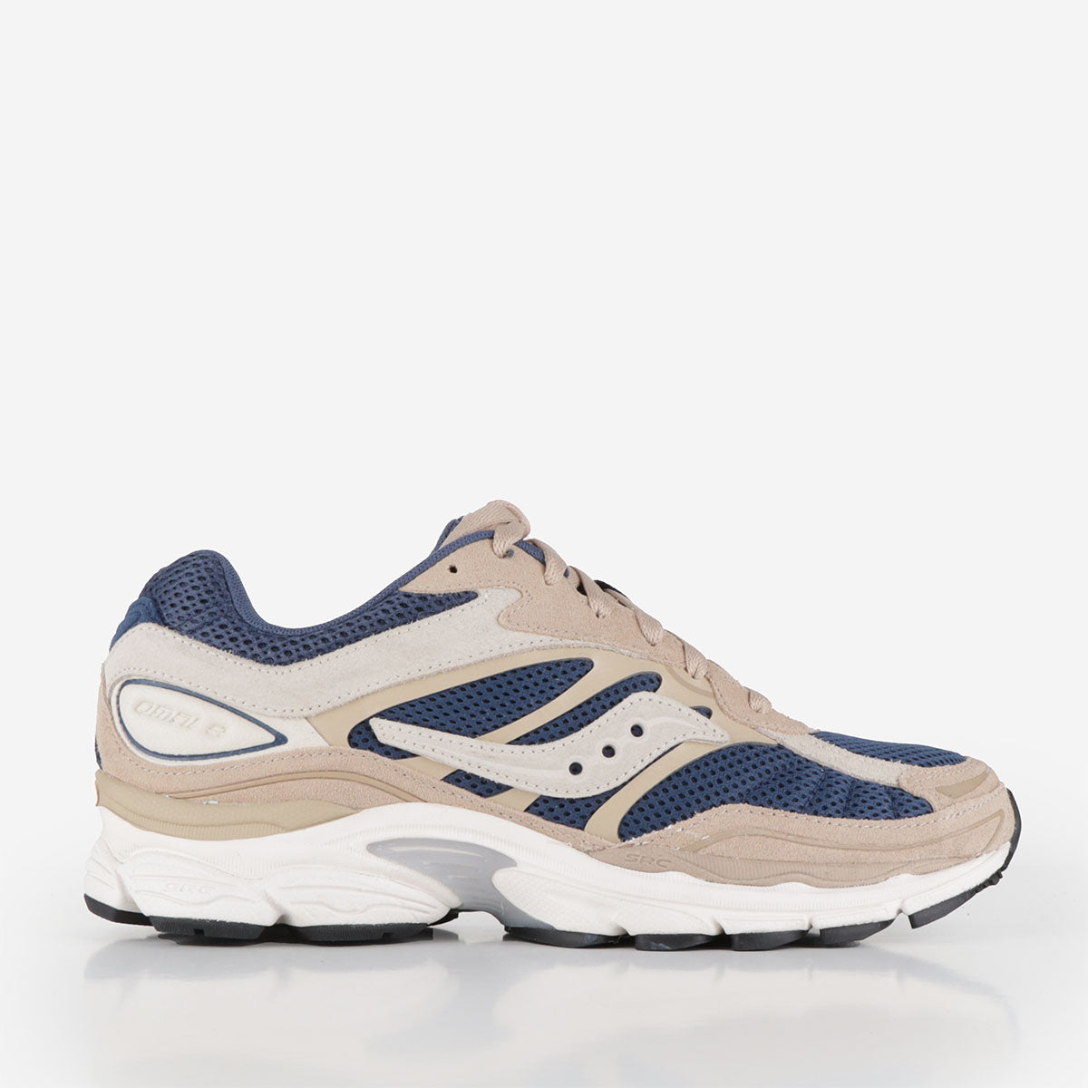 main Saucony Pro Grid Omni 9 Shoes, Beige Blue, Detail Shot 1