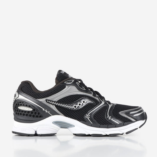 Saucony ProGrid Triumph 4 Shoes, Black Silver, Detail Shot 1