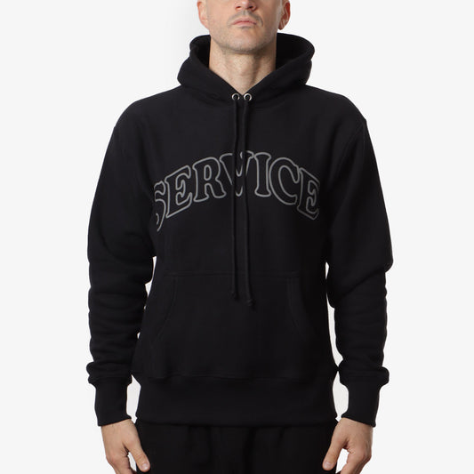 Service Works Arch Logo Hoodie, Black, Detail Shot 1