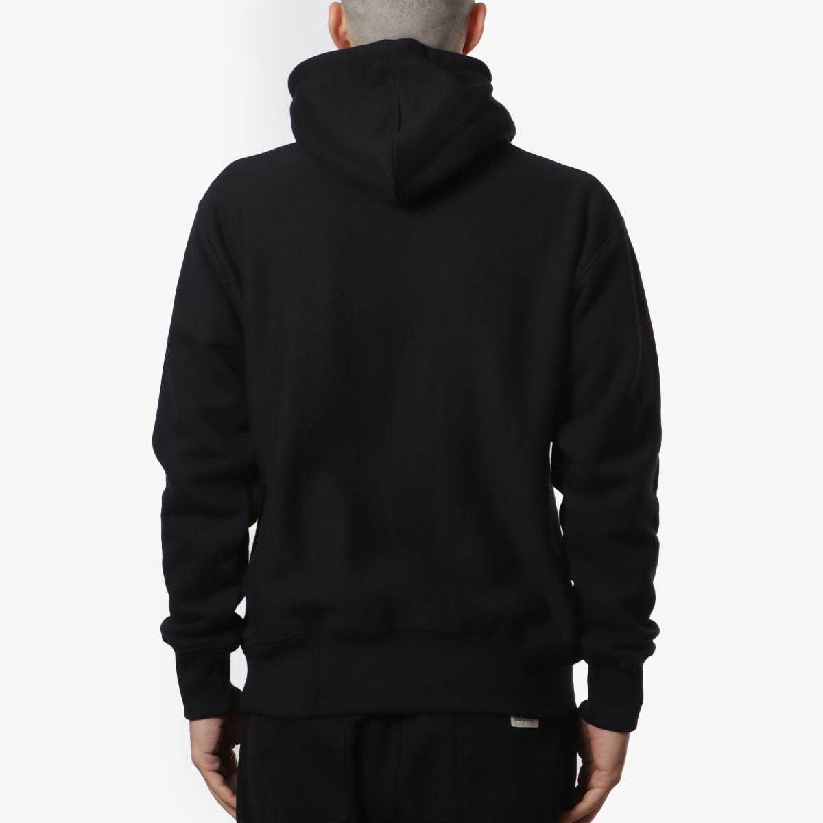 main Service Works Arch Logo Hoodie, Black, Detail Shot 3