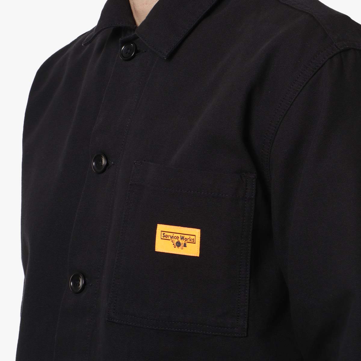 Service Works Classic Coverall Jacket, Black, Detail Shot 2