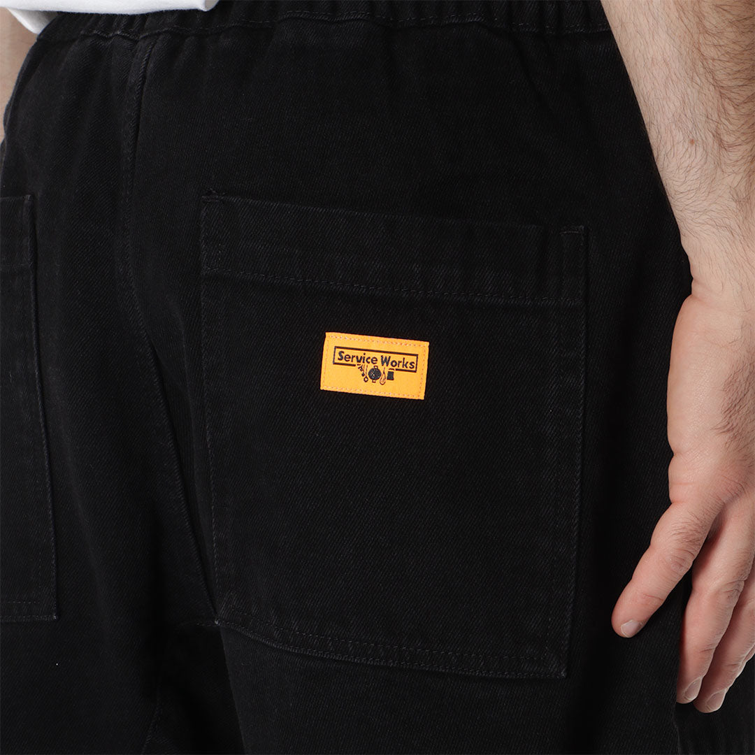 Service Works Denim Chef Pant, Black, Detail Shot 4