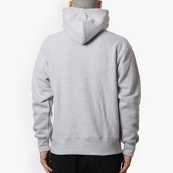 thumbnail Service Works Script Logo Hoodie, Marl Grey, Detail Shot 3