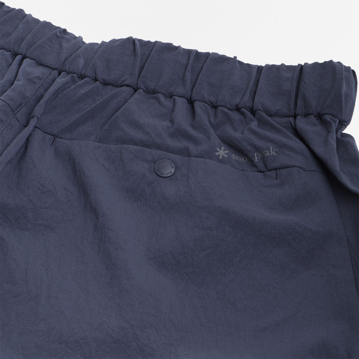 main Snow Peak Breathable Quick Dry Shorts, Navy, Detail Shot 5