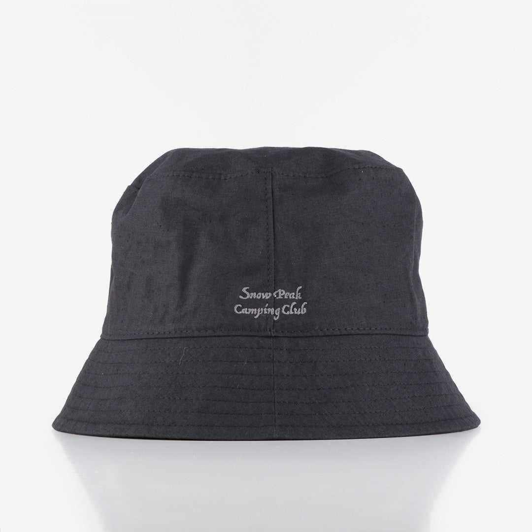 main Snow Peak Camping Club Hat, Black, Detail Shot 1