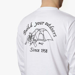 thumbnail Snow Peak Camping Club Long Sleeve T-Shirt, White, Detail Shot 4