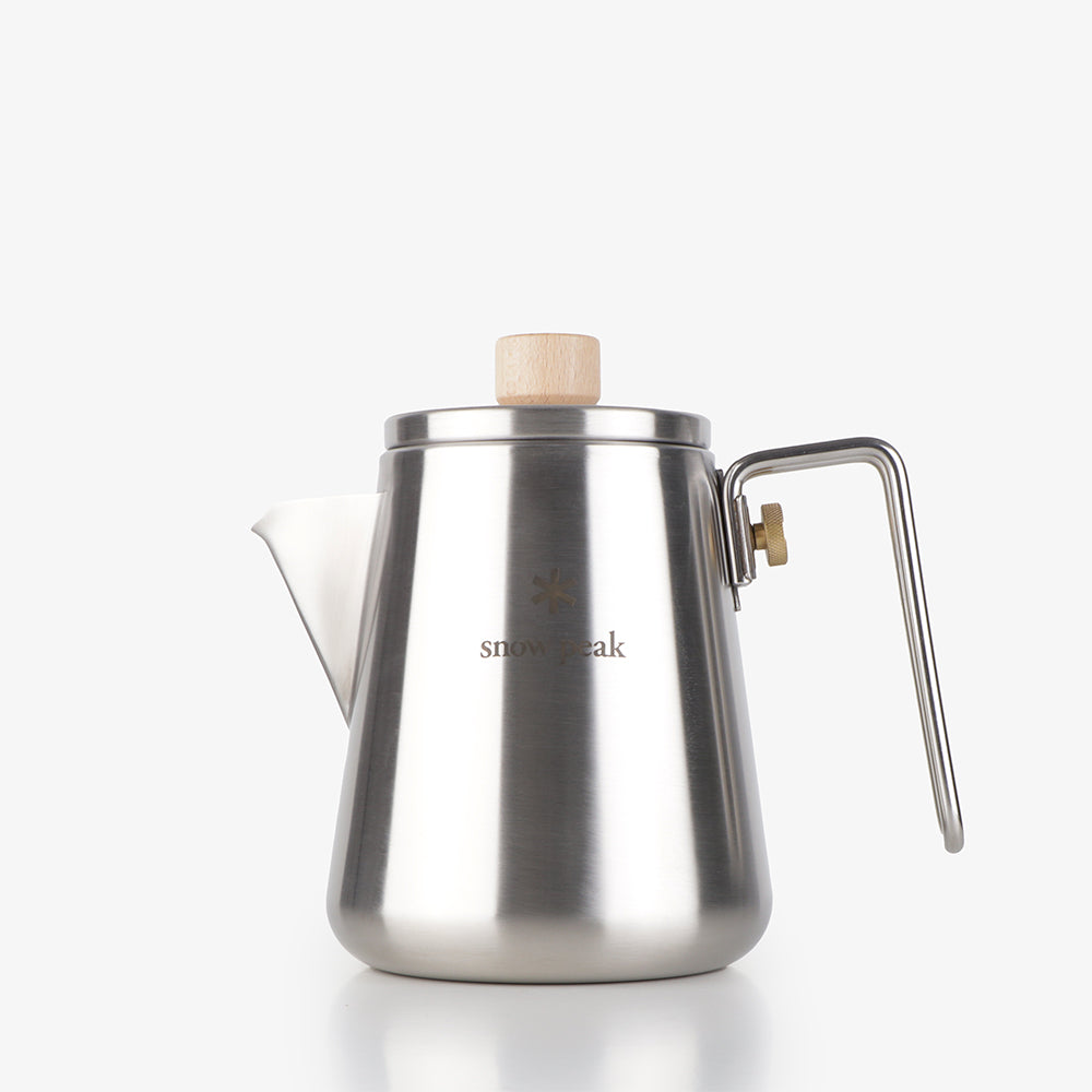 Snow Peak Field Barista Kettle, Stainless Steel, Detail Shot 1