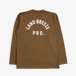 thumbnail Snow Peak Land Breeze Long Sleeve T-Shirt, Olive, Detail Shot 1