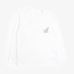 thumbnail Snow Peak Foam Printed Long Sleeve T-Shirt, White, Detail Shot 2