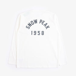 thumbnail Snow Peak Foam Printed Long Sleeve T-Shirt, White, Detail Shot 1