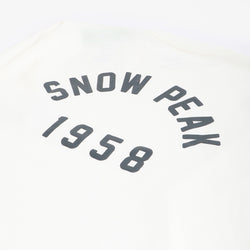 thumbnail Snow Peak Foam Printed Long Sleeve T-Shirt, White, Detail Shot 4