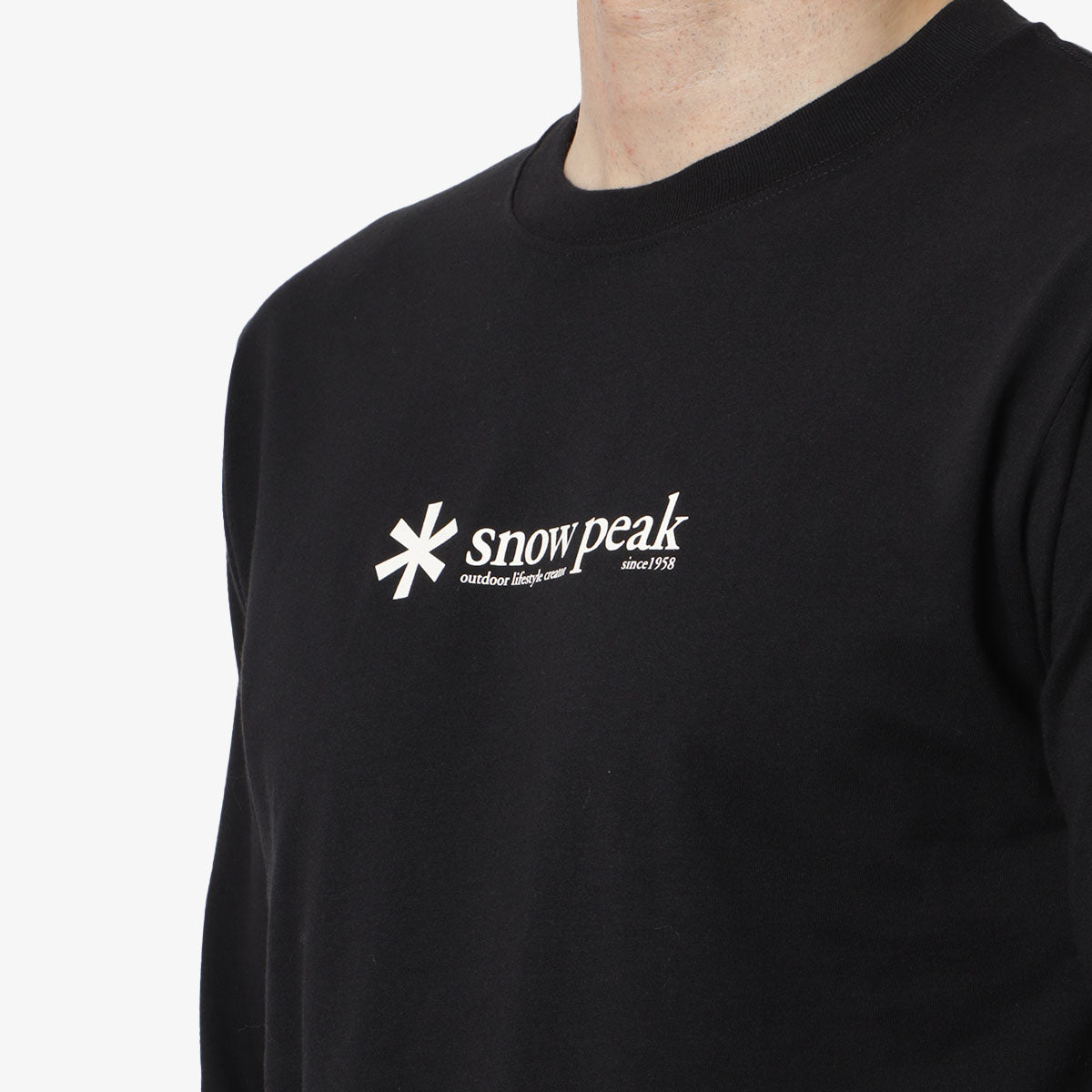 main Snow Peak Soft Cotton Logo Long Sleeve T-Shirt