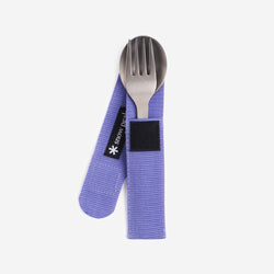 thumbnail Snow Peak Titanium Fork & Spoon Set, Purple, Detail Shot 1