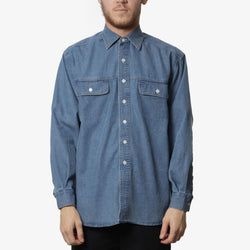 thumbnail Stan Ray Chambray Shirt, Mid Wash 6oz Denim, Detail Shot 1