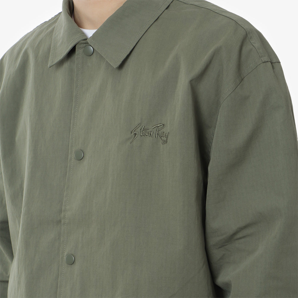 main Stan Ray Coach Jacket, Olive Nyco Ripstop, Detail Shot 2