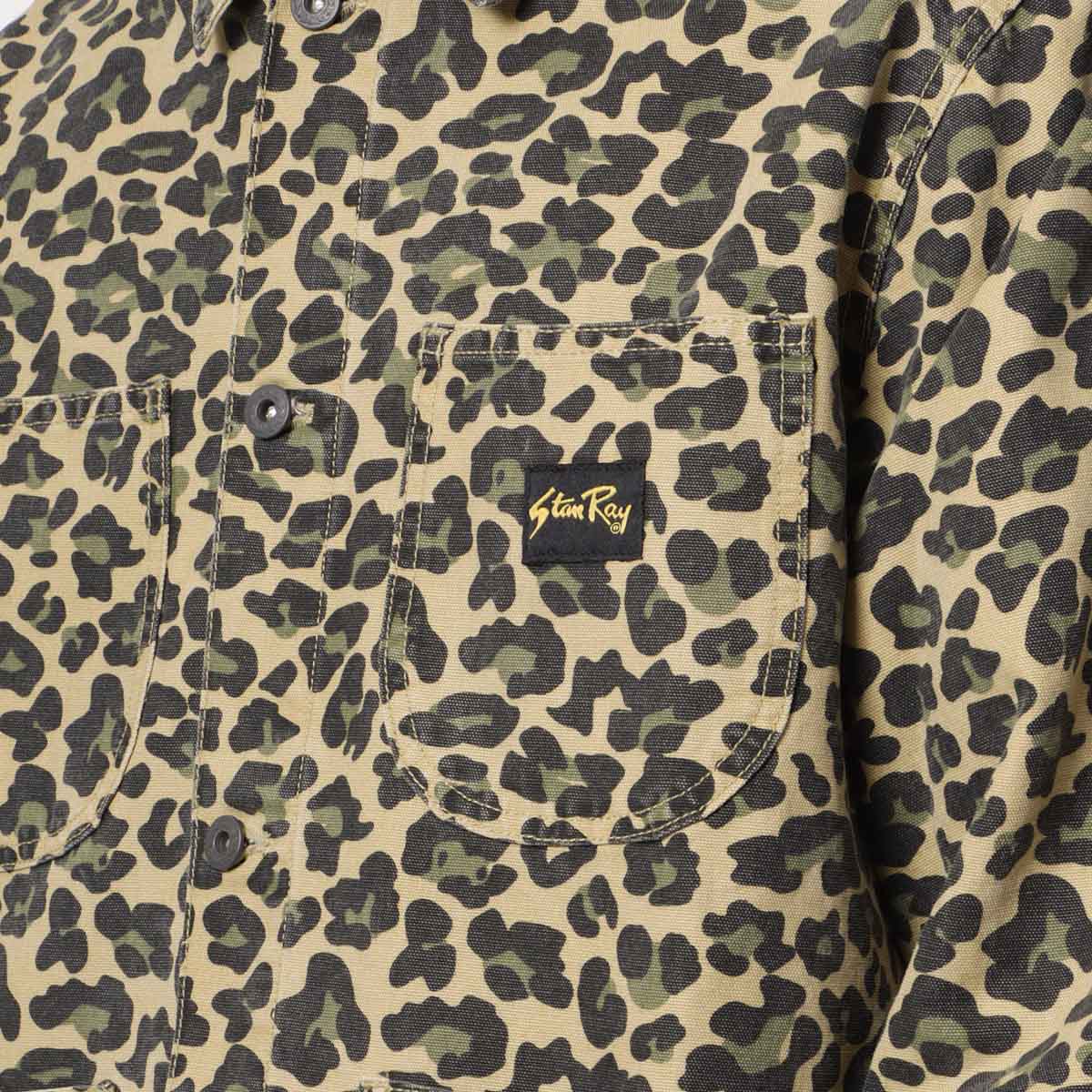 Stan Ray Coverall Jacket, Leopard Camo, Detail Shot 2