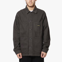 thumbnail Stan Ray Coverall Jacket, Overdyed Charcoal Hickory, Detail Shot 1