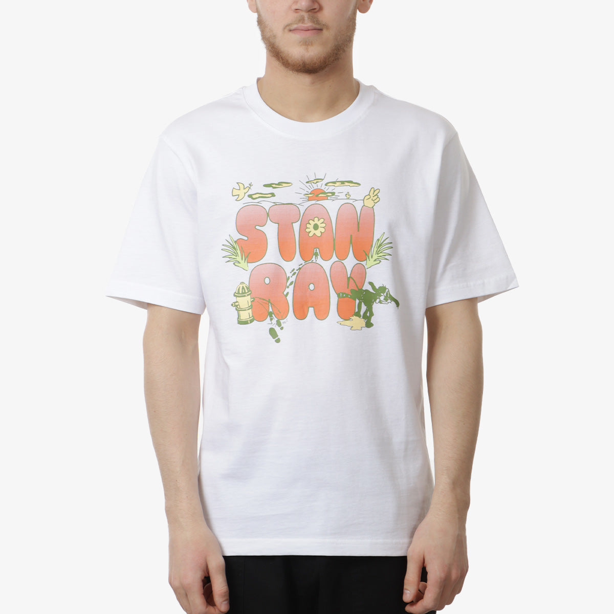 main Stan Ray Double Bubble T-Shirt, White, Detail Shot 1