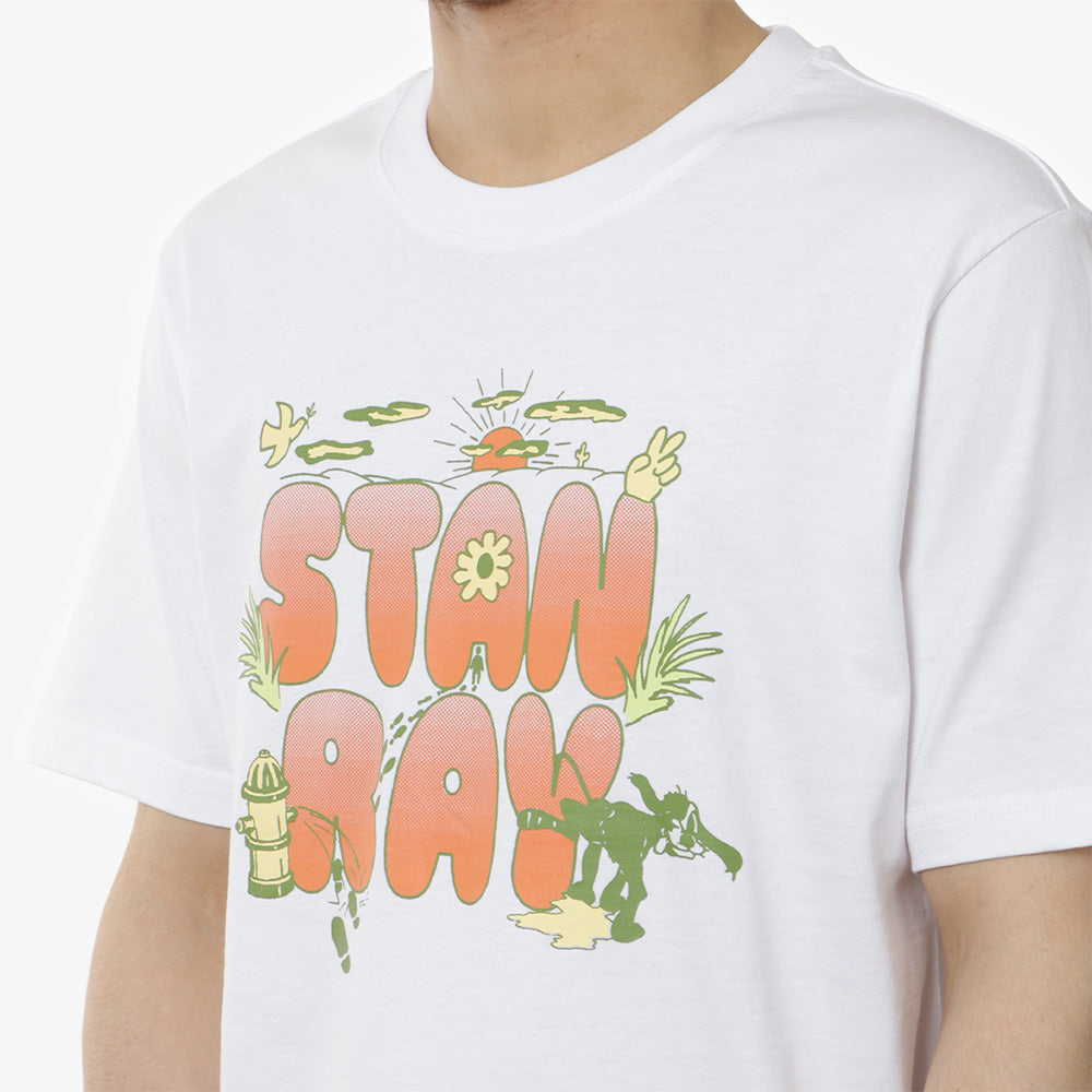 main Stan Ray Double Bubble T-Shirt, White, Detail Shot 2