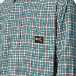 thumbnail Stan Ray Flannel Shirt, Aqua Plaid, Detail Shot 2