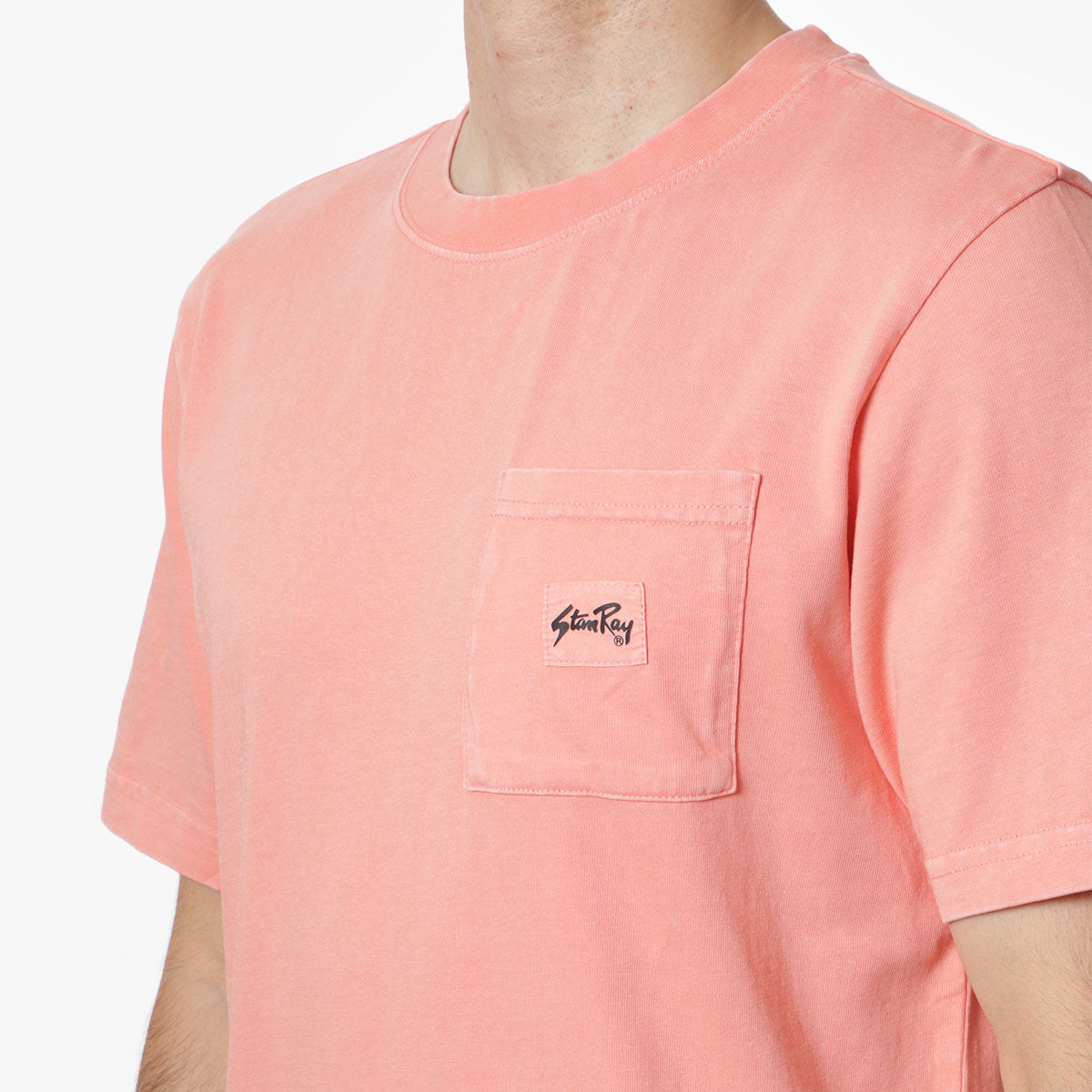 Stan Ray Patch Pocket T-Shirt, Washed Orange, Detail Shot 2