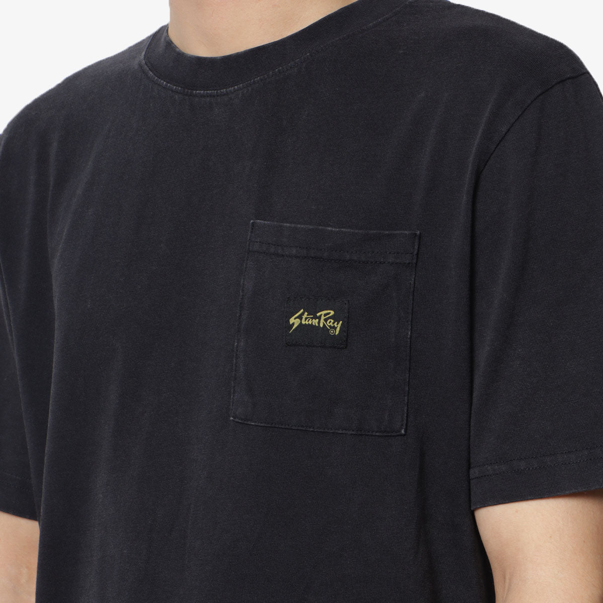 Stan Ray Patch Pocket T-Shirt, Washed Black, Detail Shot 2