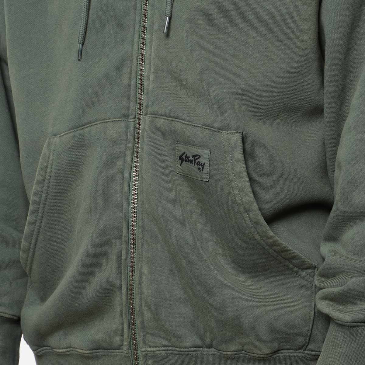 Stan Ray Patch Zip Hoodie, Washed Green, Detail Shot 4