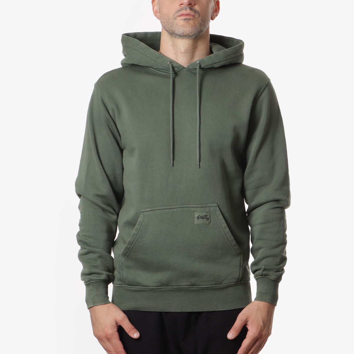 Stan Ray Patch Hoodie, Washed Green, Detail Shot 1