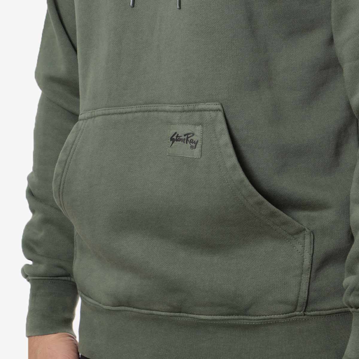 Stan Ray Patch Hoodie, Washed Green, Detail Shot 3