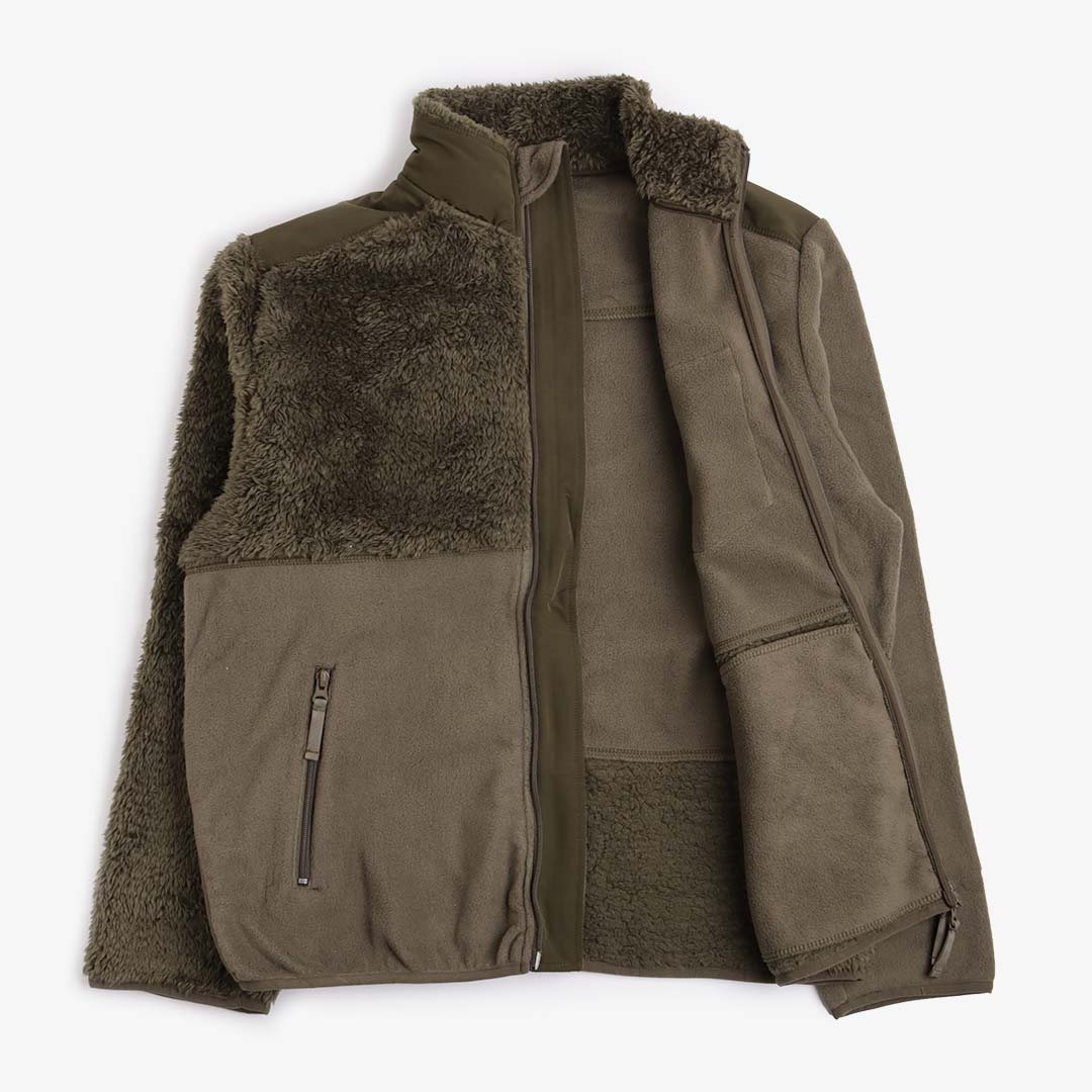 main Stan Ray Patchwork Fleece Jacket, Olive, Detail Shot 2