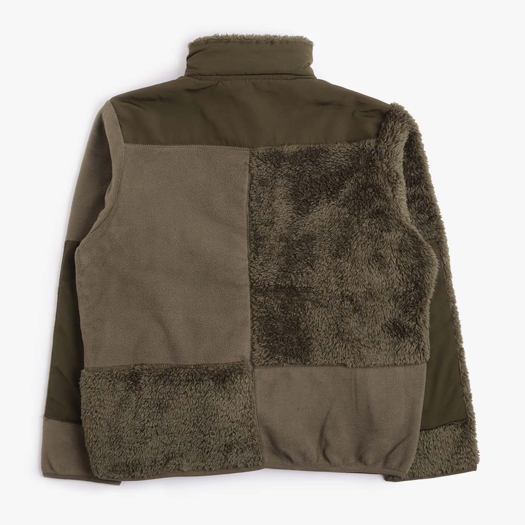 main Stan Ray Patchwork Fleece Jacket, Olive, Detail Shot 3