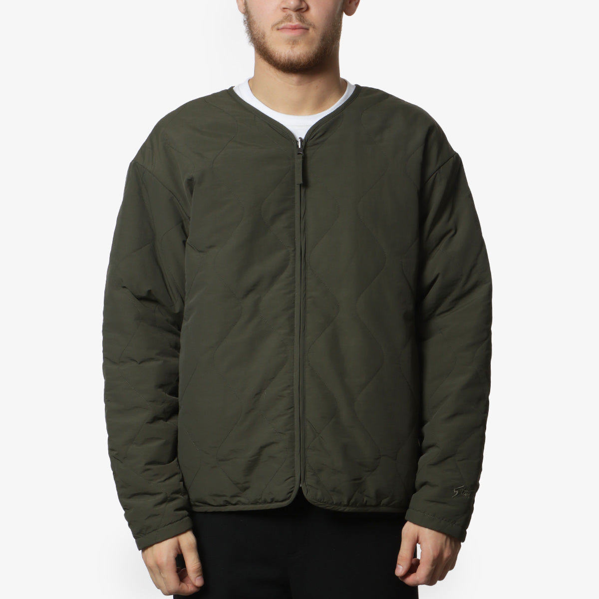 main Stan Ray Quilted Liner Jacket, Olive, Detail Shot 1